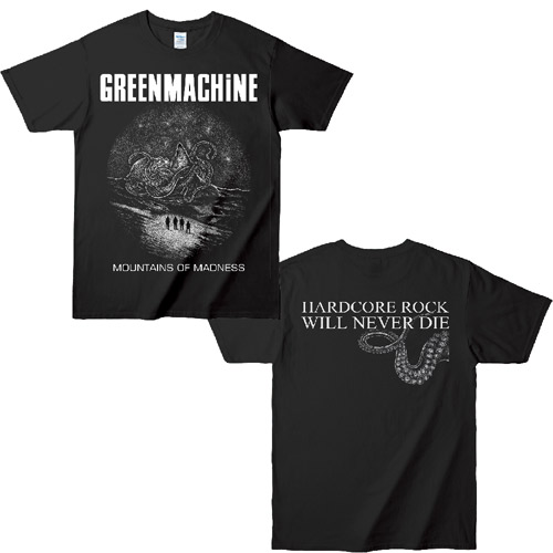 GREENMACHiNE / MOUNTAINS OF MADNESS T SHIRT BLACK / WHITE /XL