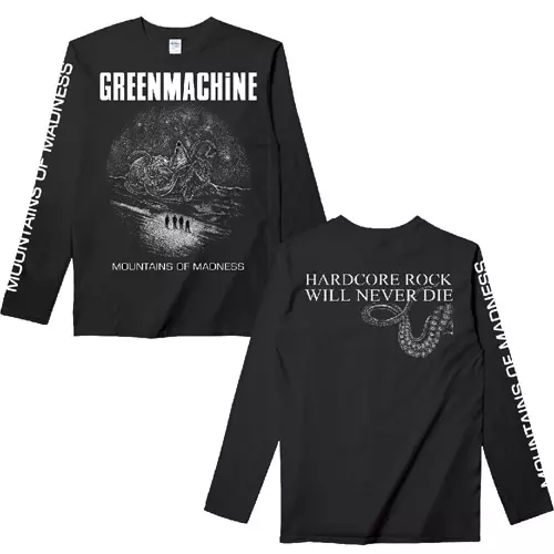 GREENMACHiNE / MOUNTAINS OF MADNESS LONG SLEEVE T SHIRT BLACK / WHITE/M