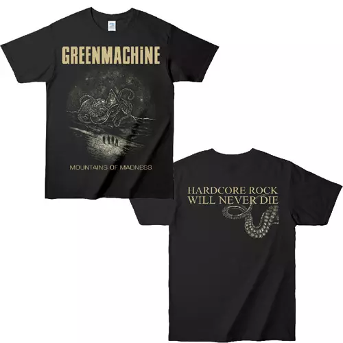 GREENMACHiNE / MOUNTAINS OF MADNESS T SHIRT BLACK / SAND/M