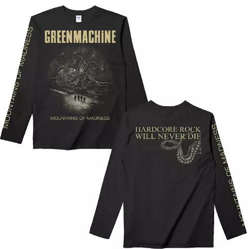 GREENMACHiNE / MOUNTAINS OF MADNESS LONG SLEEVE T SHIRT BLACK / SAND/M