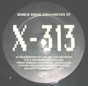 X-313 / WORLD SONIK DOMINATION EP