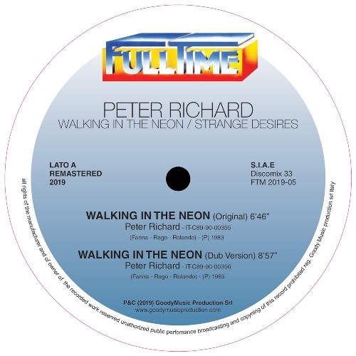 PETER RICHARD / ピーター・リチャード / WALKING IN THE NEON / STRANGE DESIRES (12")