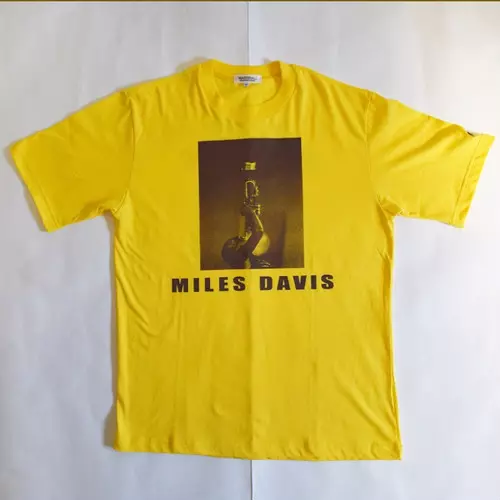 マイルスTシャツ/イエローL/MILES DAVIS/マイルス・デイビス