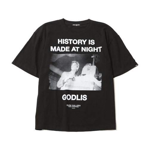 GODLIS / HISTORY IS MADE AT NIGHT - BIG SILHOUTTE TEE - JIM BLACK/M