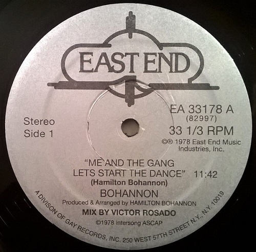 BOHANNON / ボハノン / LET'S START THE DANCE (ORIGINAL & REMIX) (12")
