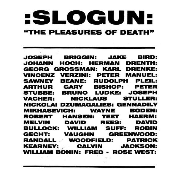 SLOGUN / スローガン / THE PLEASURES OF DEATH (BLACK VINYL)