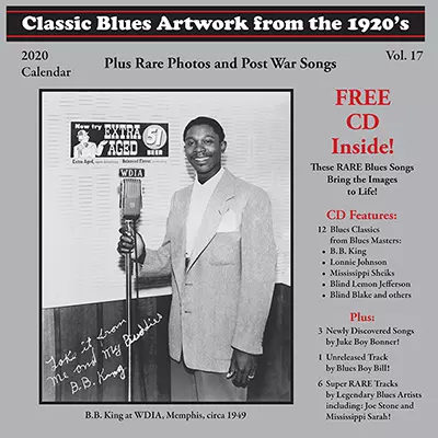 BLUES CALENDAR / 2020 CLASSIC BLUES ARTWORK FROM THE 1920S CALENDAR