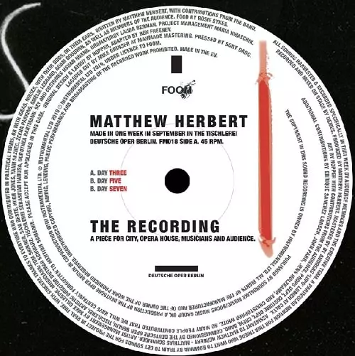 MATTHEW HERBERT / マシュー・ハーバート / RECORDING