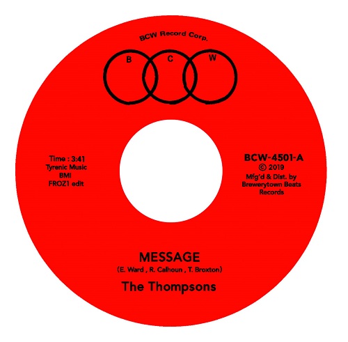 THOMPSONS / MESSAGE / I'LL ALWAYS LOVE YOU(7")