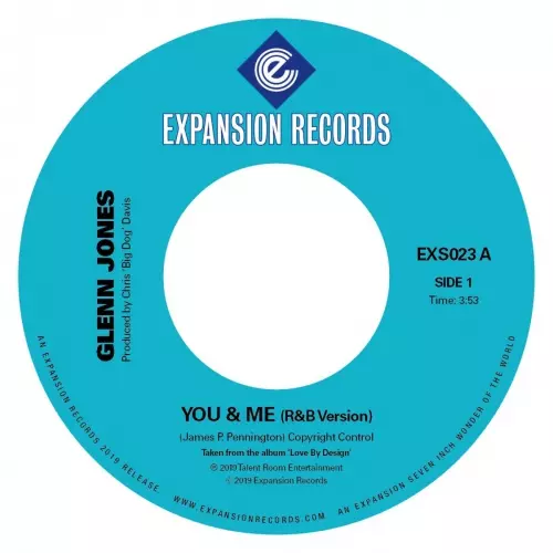 GLENN JONES / グレン・ジョーンズ / YOU & ME (R&B VERSION) / YOU & ME (SMOOTH JAZZ VERSION)(7")