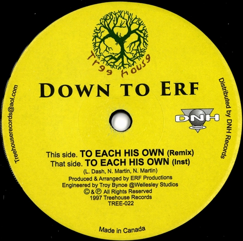 DOWN TO ERF / TO EACH HIS OWN REMIX 7"