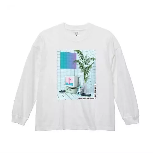 新蒸気波LONG SLEEVE T-SHIRT / XL SIZE