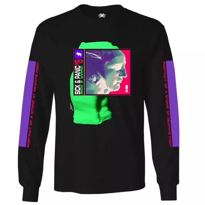 CHRONOS & VERMILION / SICK & PANIC LONG SLEEVE TEE SIZE:M