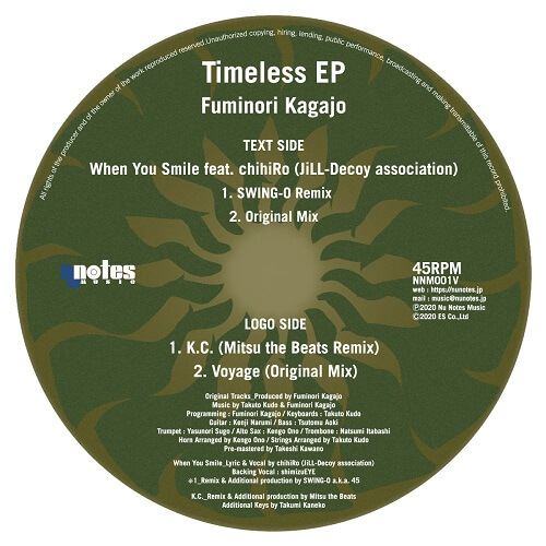 FUMINORI KAGAJO / TIMELESS EP