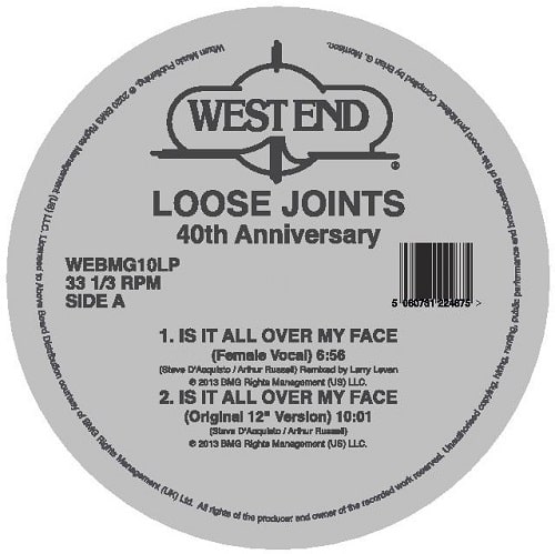 LOOSE JOINTS / ルーズ・ジョインツ / IS IT ALL OVER MY FACE (40TH ANNIVERSARY) (MASTERS AT WORK / KON REMIXES)
