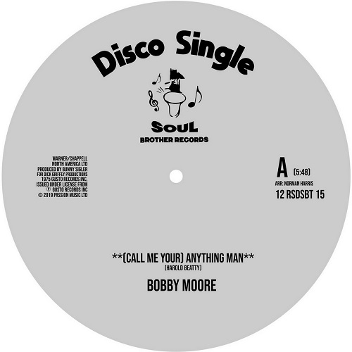 BOBBY MOORE / SWEET MUSIC / (CALL ME YOUR) ANYTHING MAN / I GET LIFTED(12")