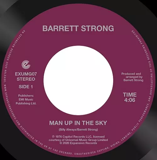 BARRETT STRONG / バレット・ストロング / MAN UP IN THE SKY / IS IT TRUE(7")