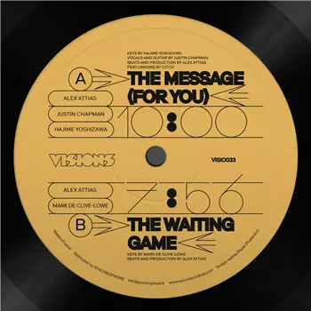 V.A. (ALEX ATTIAS/HAJIME YOSHIZAWA/MARK DE CLIVE-LOWE) / MESSAGE (FOR YOU) / WAITING GAME