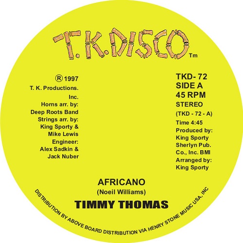 TIMMY THOMAS / ティミー・トーマス / AFRICANO(LTE.YELLO VINYL)
