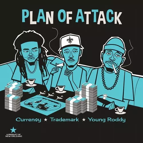 CURREN$Y, TRADEMARK DA SKYDIVER & YOUNG RODDY / PLAN OF ATTACK "LP" (COLOR VINYL)