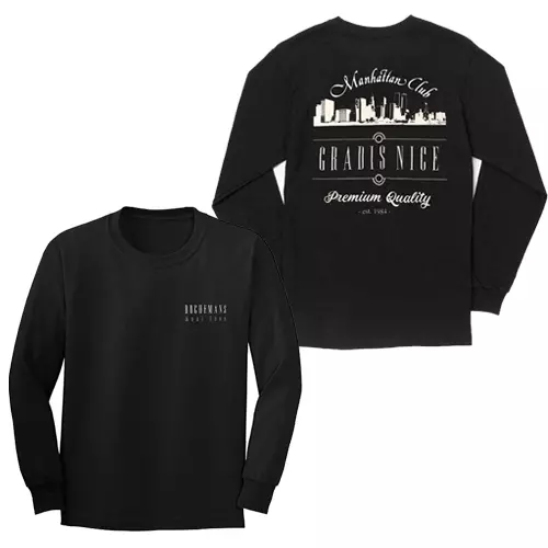 GRADIS NICE / "Manhattan Club" LONG T-SHIRTS BLACK (L)