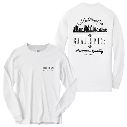 GRADIS NICE / "Manhattan Club" LONG T-SHIRTS WHITE (XXL)
