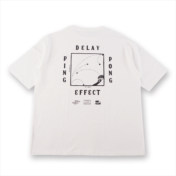 ASTROLLAGE / CHALKBOY DELAY EFFECT T-shirts WHITE/BLACK SIZE M / CHALKBOY DELAY EFFECT T-shirts WHITE/BLACK SIZE:M