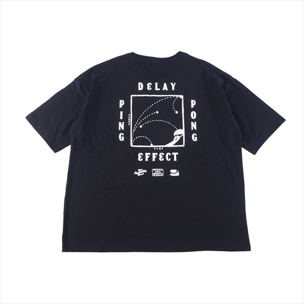 ASTROLLAGE / CHALKBOY DELAY EFFECT T-shirts BLACK/WHITE SIZE S / CHALKBOY DELAY EFFECT T-shirts BLACK/WHITE SIZE:S