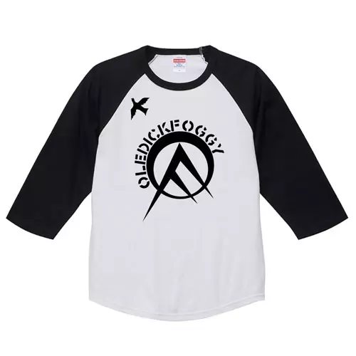 OLEDICKFOGGY / L/Raglan sleeve shirts Whitebody/Blacksleeve