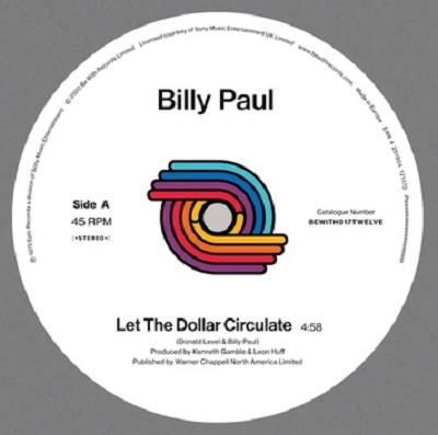 BILLY PAUL / ビリー・ポール / LET THE DOLLAR CIRCULATE / EAST(12")