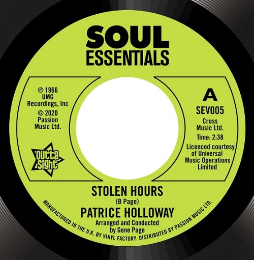 PATRICE HOLLOWAY / パトリス・ハロウェイ / STOLEN HOURS / LOVE AND DESIRE(7")