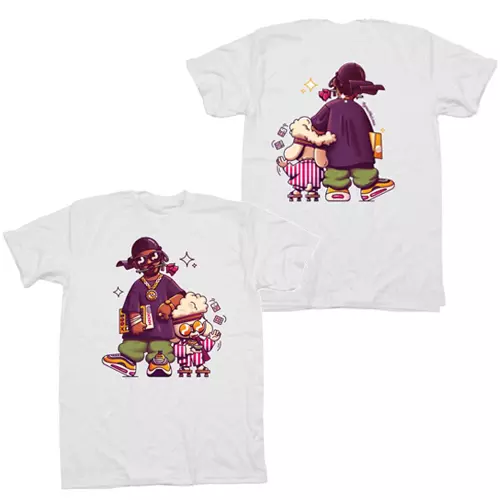 KNX / KNXWLEDGE  / ノレッジ / KNXWLEDGE & KOKO T-SHIRT (WHITE S)