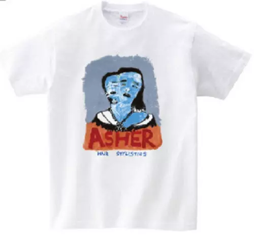 HAIR STYLISTICS / ヘア・スタイリスティックス / ASHER Tシャツ 白 L