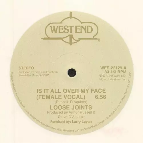 LOOSE JOINTS / ルーズ・ジョインツ / IS IT ALL OVER MY FACE? (LTD.WHITE VINYL)