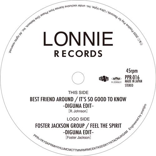 Best Friend Around / Foster Jackson Group / It's So Good To Know -DIGUMA EDIT/ Feel The Spirit -DIGUMA EDIT- 7"