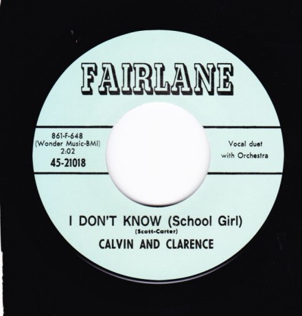 CALVIN & CLARENCE / I DON'T KNOW / I WANNA DANCE (7")