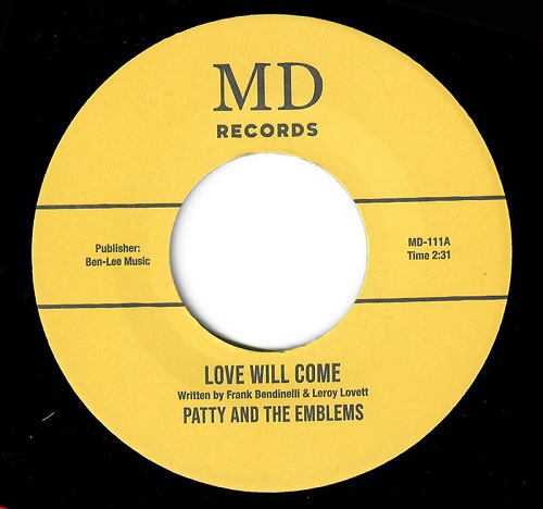 PATTY & THE EMBLEMS / パティ&ザ・エンブレムズ / LOVE WILL COME / SHE'S SO CONFUSED(7")