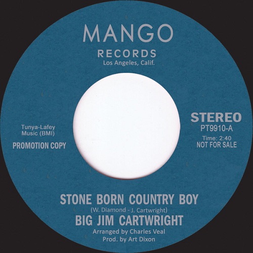 BIG JIM CARTWRIGT & BIG JIM / STONE BORN COUNTRY BOY (7")