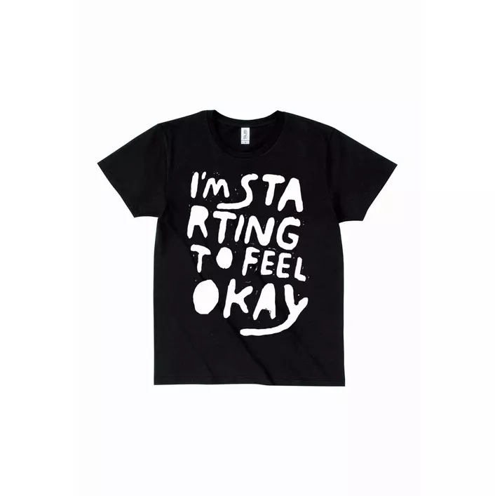 STUDIO MULE / I'M STARTING TO FEEL OKAY T-SHIRTS BLACK-L SET(TOTE BAG/MIX TAPE(BY JD TWITCH)