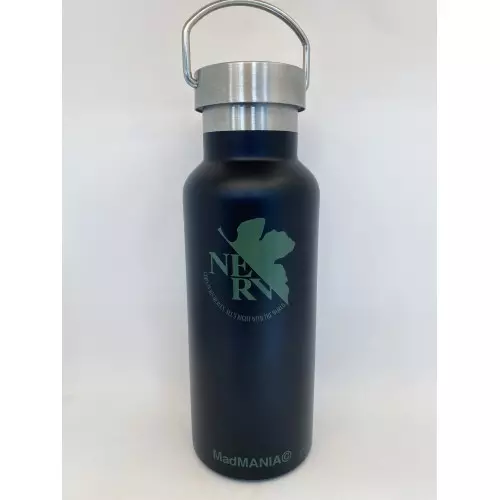 MadMANIAC / EVANGELION NERVロゴ:デザインボトル ブラックボディー/カーキロゴ 