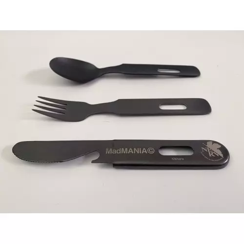 MadMANIAC / EVANGELION 迷彩 NERVロゴ:カトラリーセット ブラックボディー