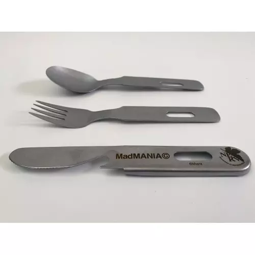 MadMANIAC / EVANGELION 迷彩 NERVロゴ:カトラリーセット シルバーボディー