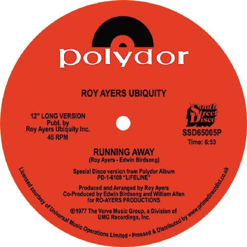 ROY AYERS UBIQUITY / ロイ・エアーズ・ユビキティ / RUNNING AWAY / LOVE WILL BRING US BACK TOGETHER(12")