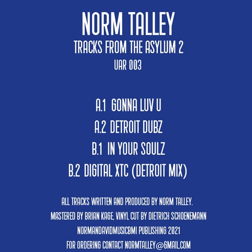 NORM TALLEY / ノーム・タリー / TRACKS FROM THE ASYLUM 2