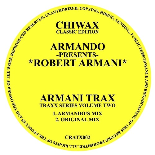 ROBERT ARMANI / ロバート・アルマーニ / ARMANI TRAX/ CIRCUS BELLS