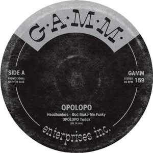 OPOLOPO VS HEADHUNTERS / SYLVIA ST JAMES / GOD MADE ME FUNKY (OPOLOPO TWEAK)/MOTHERLAND (OPOLOPO TWEAK)