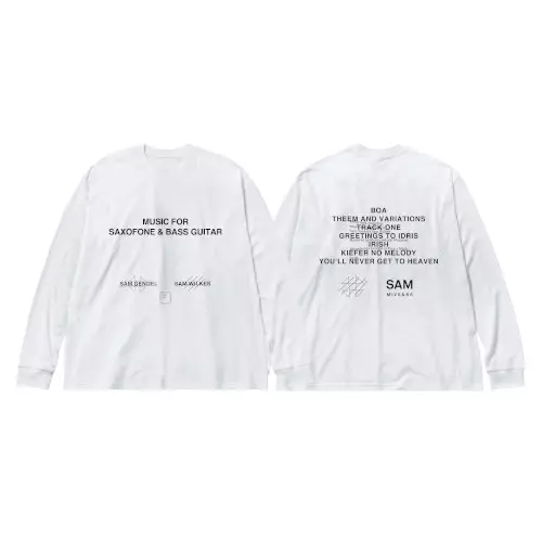 SAM GENDEL & SAM WILKES / サム・ゲンデル&サム・ウィルクス / MUSIC FOR SAXOFONE & BASS GUITARロングスリーブTシャツホワイト(S)