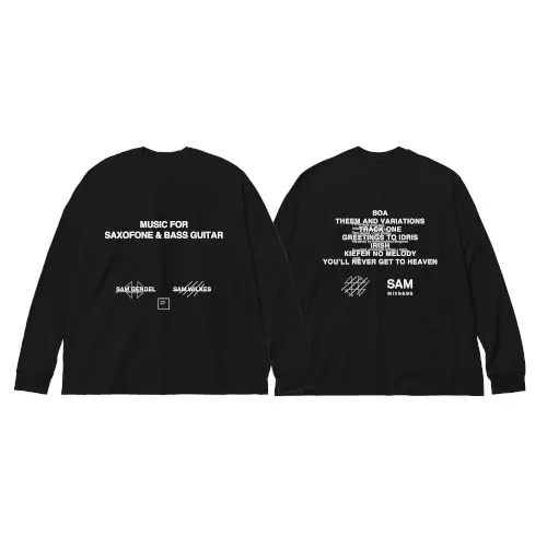 SAM GENDEL & SAM WILKES / サム・ゲンデル&サム・ウィルクス / MUSIC FOR SAXOFONE & BASS GUITARロングスリーブTシャツブラック(S)