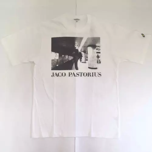 ジャコTシャツ/ホワイト×ブラック/LL/JACO PASTORIUS/ジャコ・パス ジャコTシャツ/ホワイト×ブラック/LL/JACO PASTORIUS/ジャコ・パス
