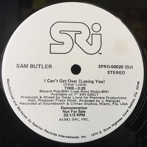 SAM BUTLER / サム・バトラー / I CAN'T GET OVER (US-ORIGINAL) 